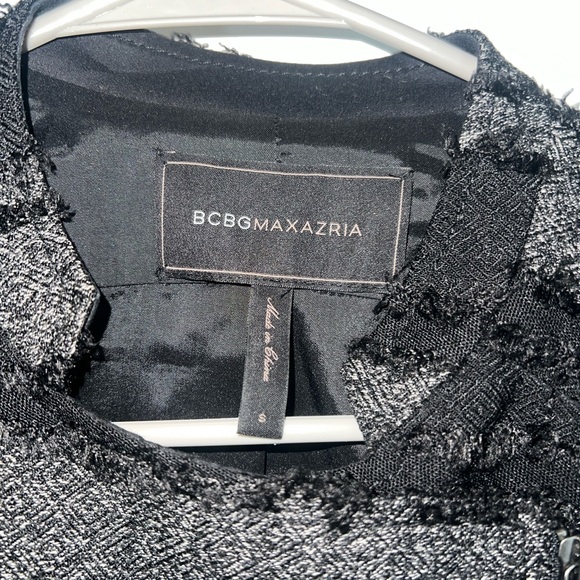 BCBGMaxAzria Black and Gray Textured Blazer - Picture 3 of 6